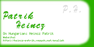 patrik heincz business card